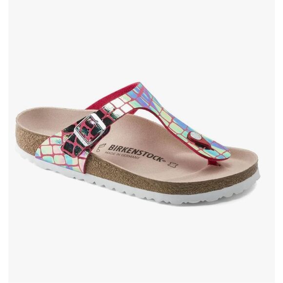 Birkenstock Gizeh sandals NEW sz 43 N Raspberry Gleam Gator - Picture 1 of 16